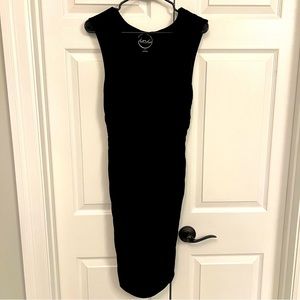 INC Black Ruched Bodycon Dress